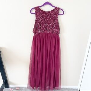 Maya Deluxe Maternity Sequin Chaffon Maxi Dress